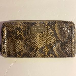 GUC. Nine West snakeskin style wallet.